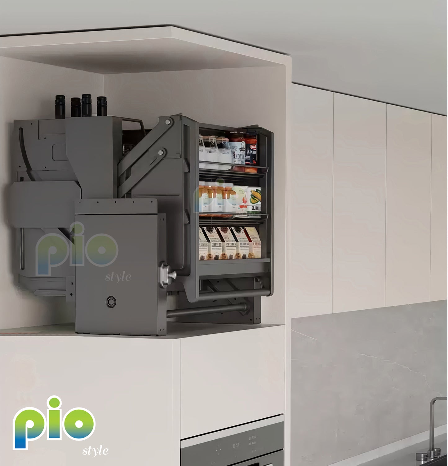 FD8012 Double Basket Lift-Up Storage Organizer