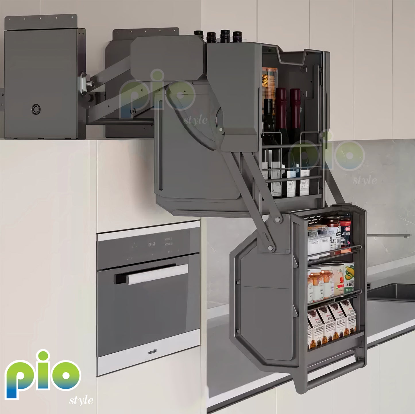 FD8012 Double Basket Lift-Up Storage Organizer