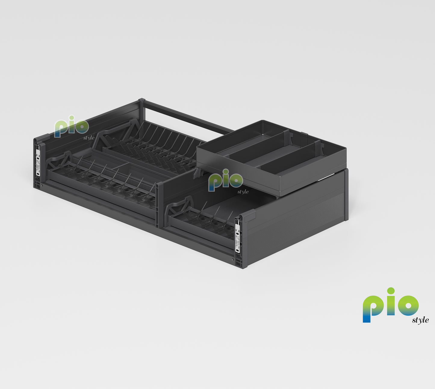 FD1018 2-Tier Drawer with Bowl & Plate Organizer