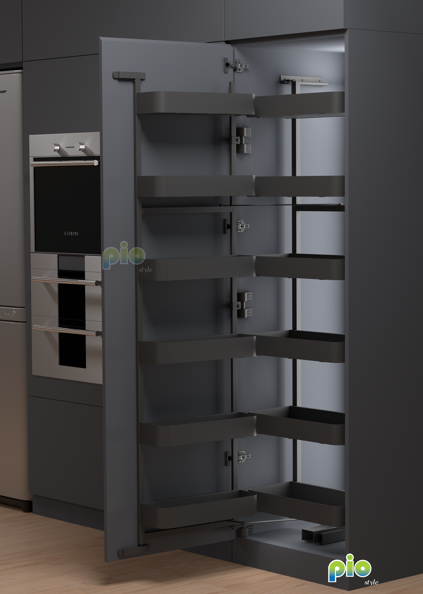 FD1101 6 Tier Tall Larder Storage Basket