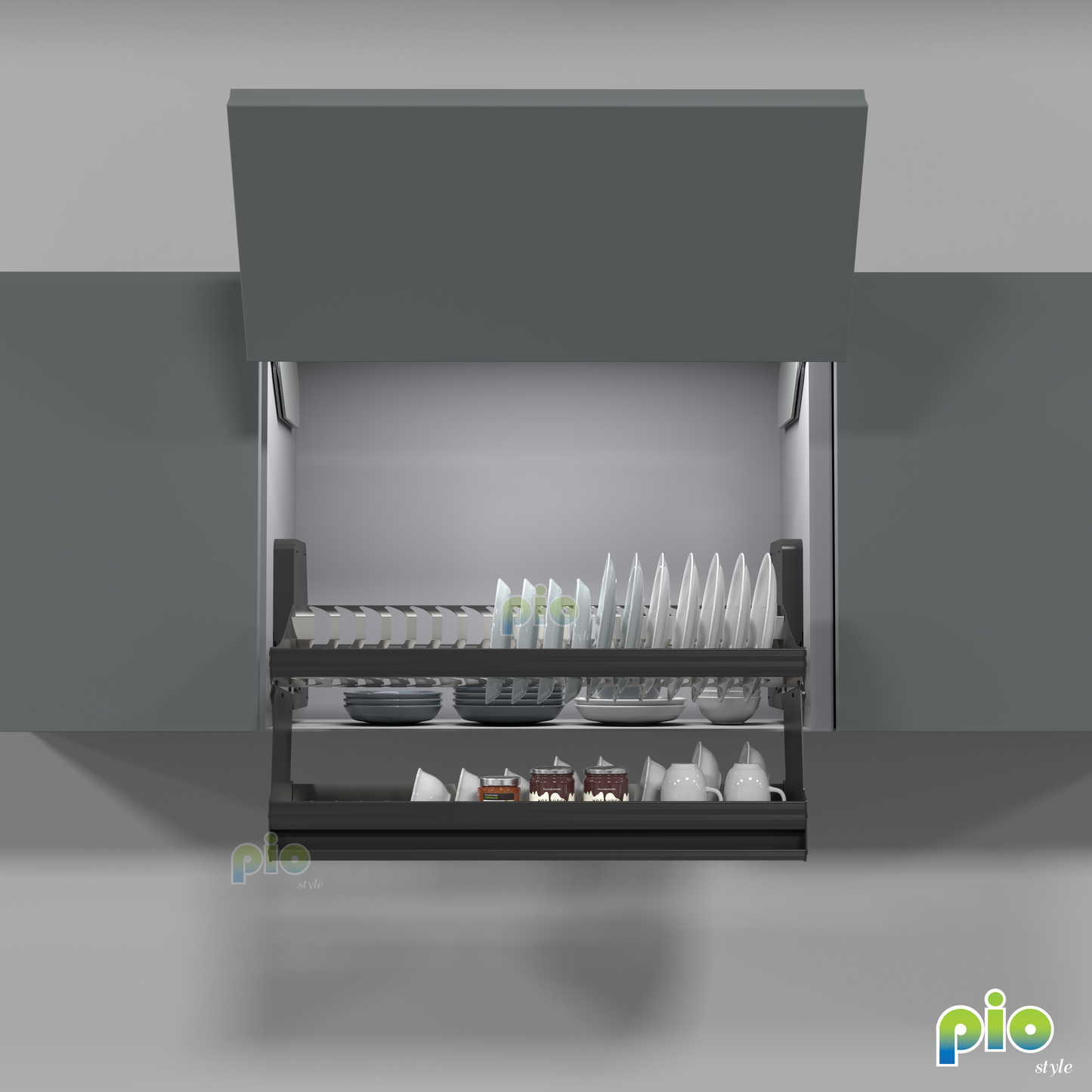 FD1104 Dish-Rack Lift Up Storage Drawer