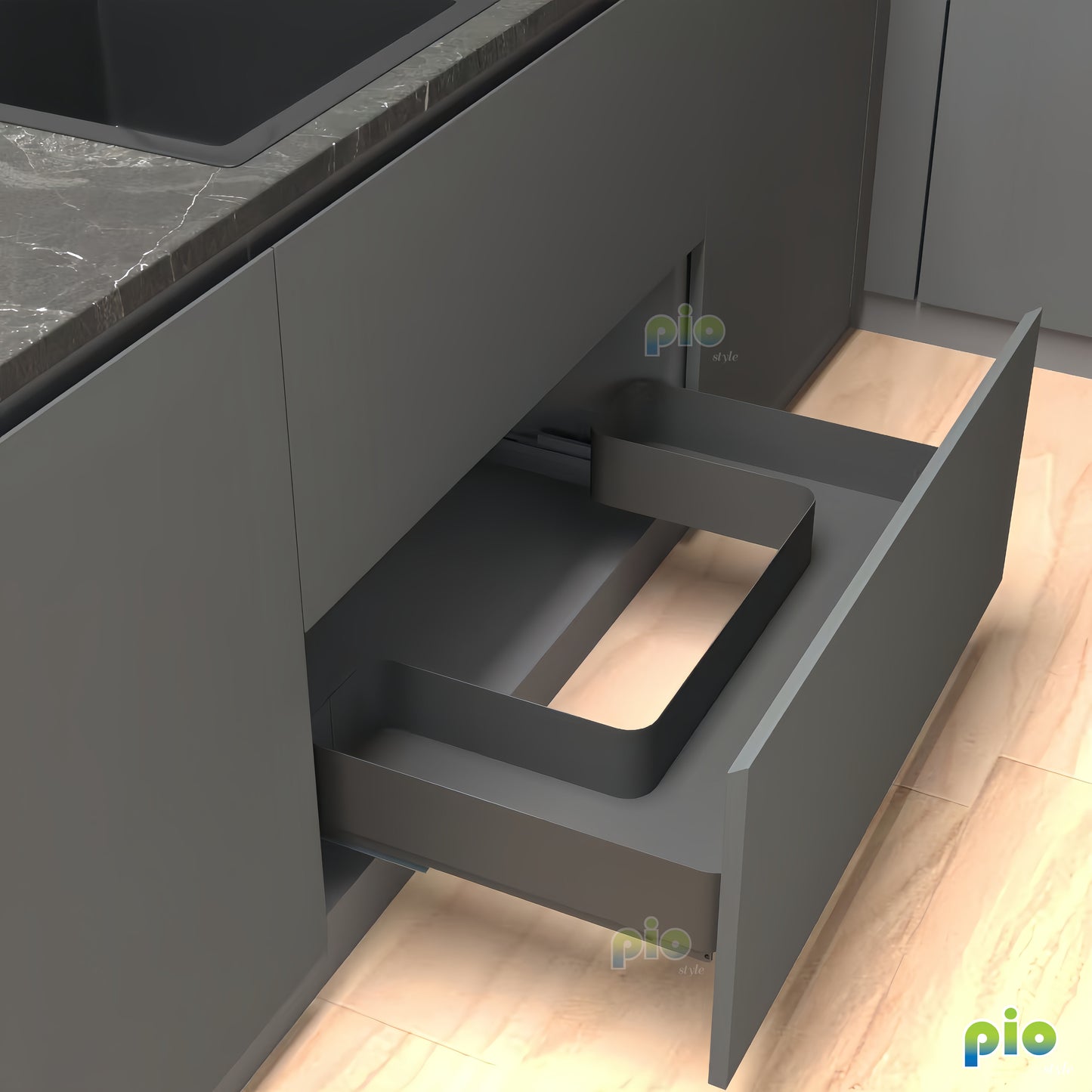 FD1109 Wide U Shape Sink Storage Drawer