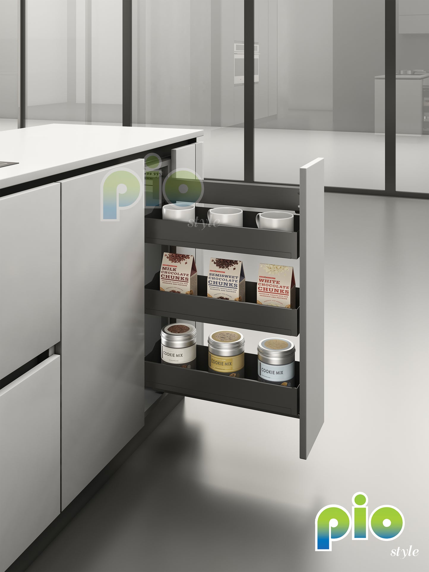 FD1003 3 Tier Seasoning Pull Out Drawer
