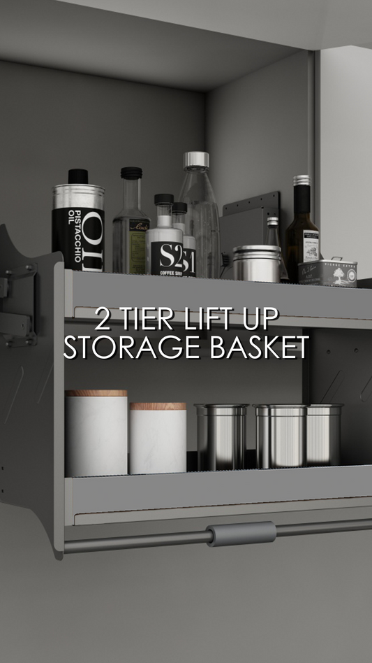 FD1011 2 Tier Lift Up Storage Basket