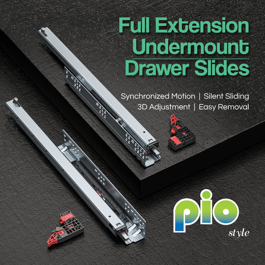 EF2373 & EF2374 Synchronize Soft Closing Undermount Drawer Slide (-42mm&-48mm)