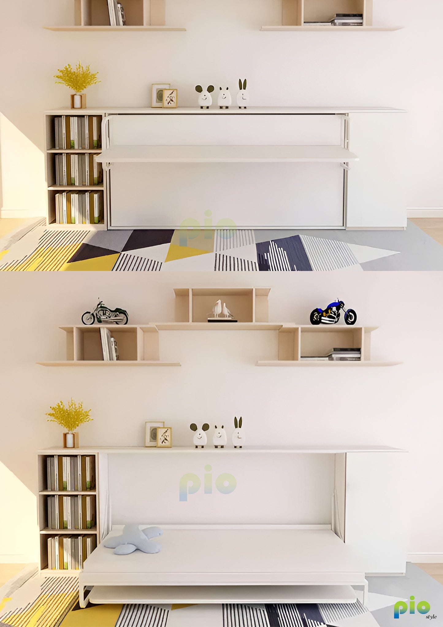 EB2504 Side Pull-Down Hideaway Single Bed Hardware Accessories