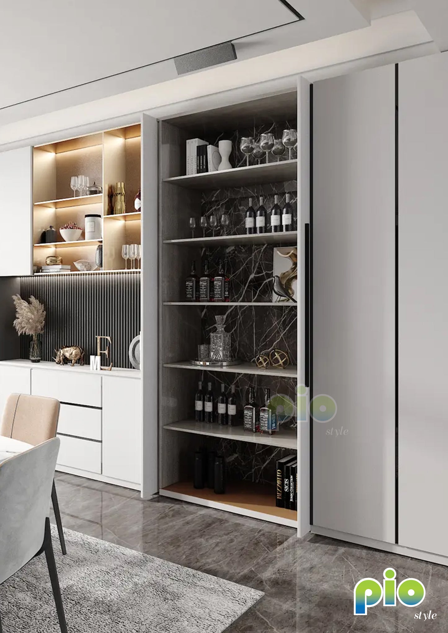 TR6133 Push Rebound Pivot Sliding Door Soft Closing System