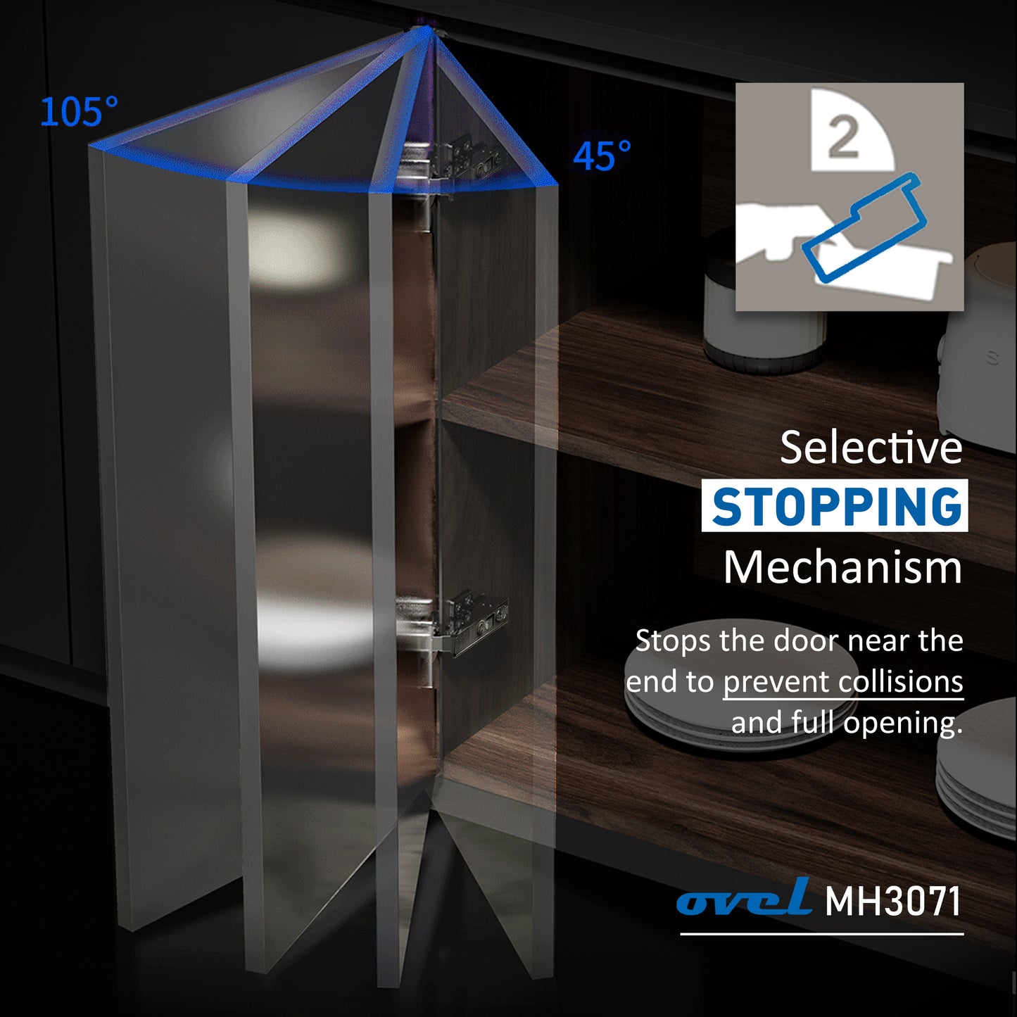 MH3071 OVEL Soft Close Hinge
