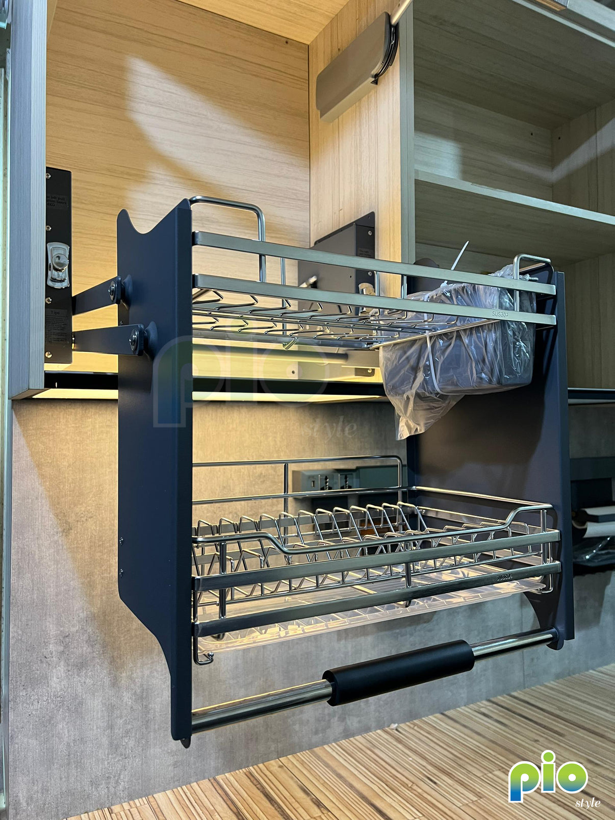 FD9060 Stainless Steel Dish Rack Lift-Up Storage Drawer – Pio Style