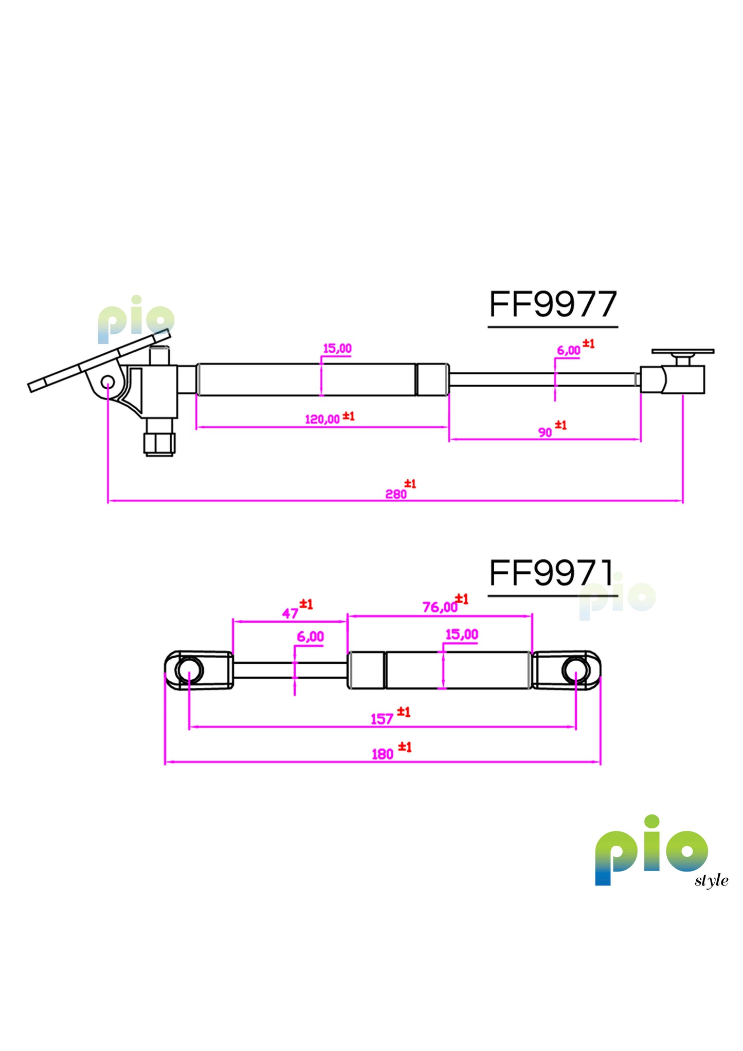 气弹簧提升系统
