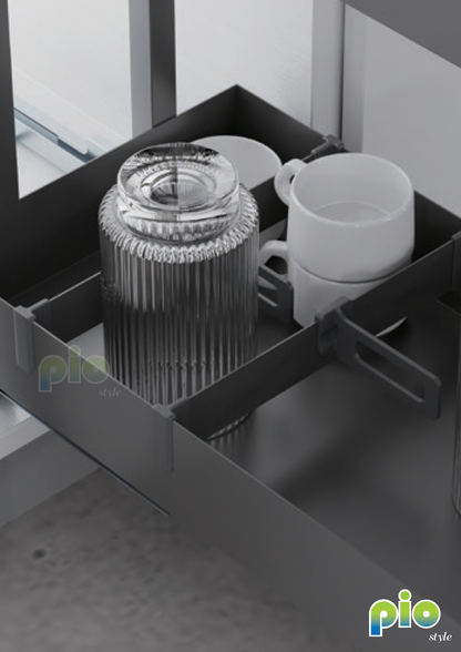 FD1116 2-Tier Pull-Out Kitchen Organizer with Dividers