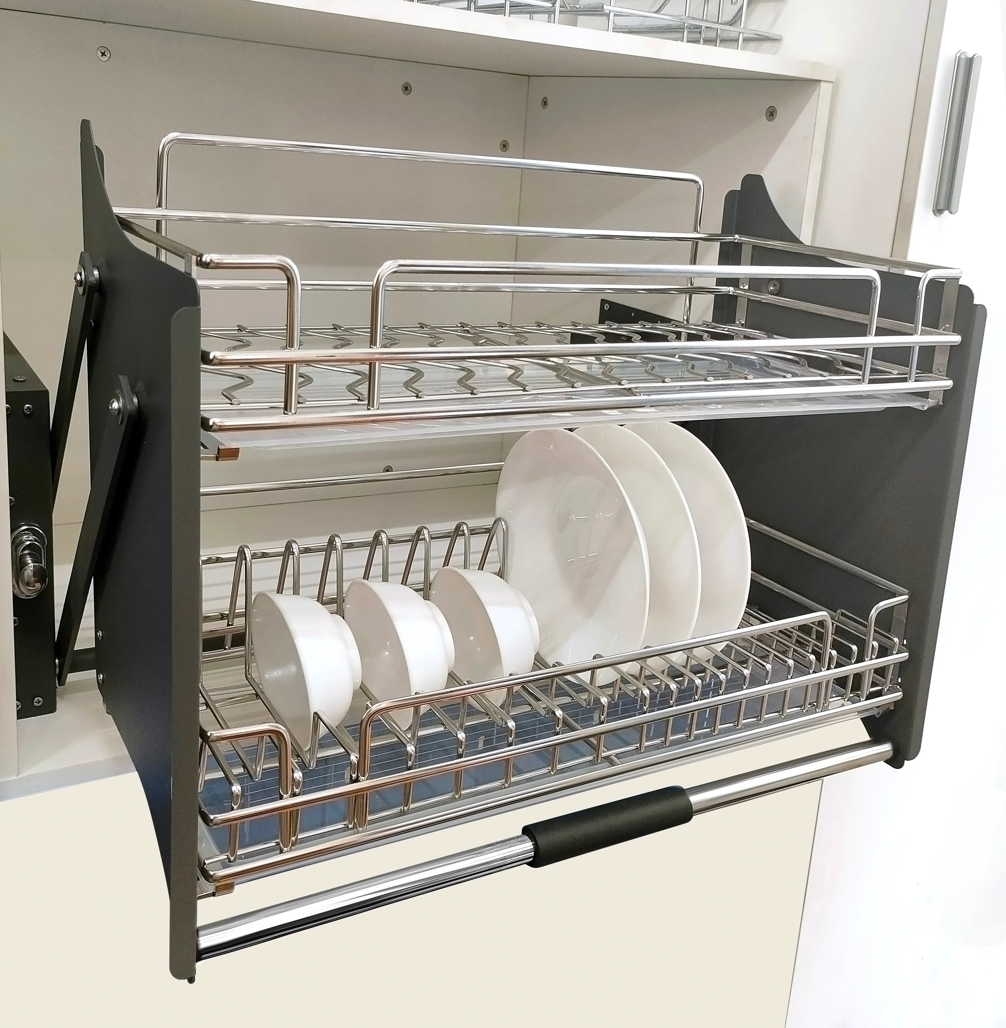 FD9060 Stainless Steel Dish Rack Lift-Up Storage Drawer – Pio Style