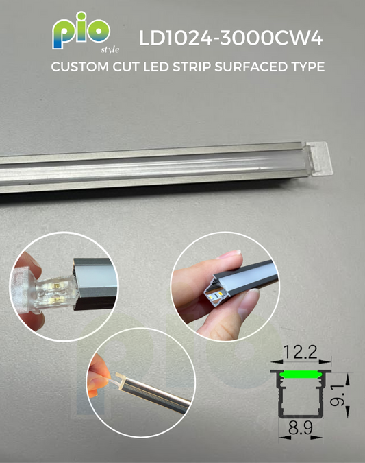 LD1024 Custom Cut Recessed LED Channel