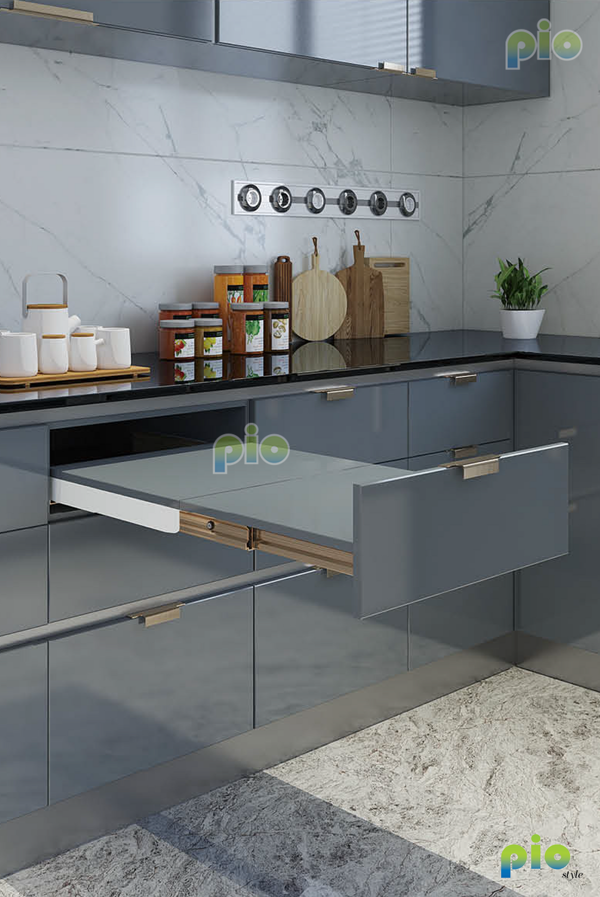EB2516 Hideaway Pull-Out Table – Pio Style