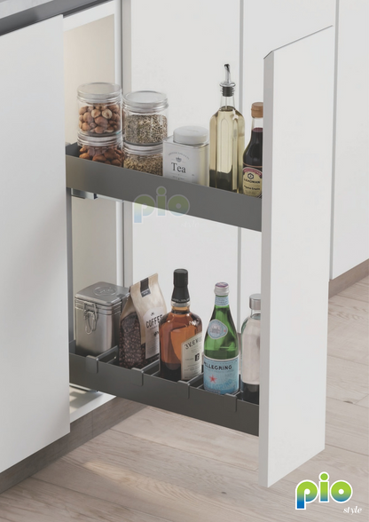 FD1115 2 Tier Spice Pull-Out Organizer with Dividers