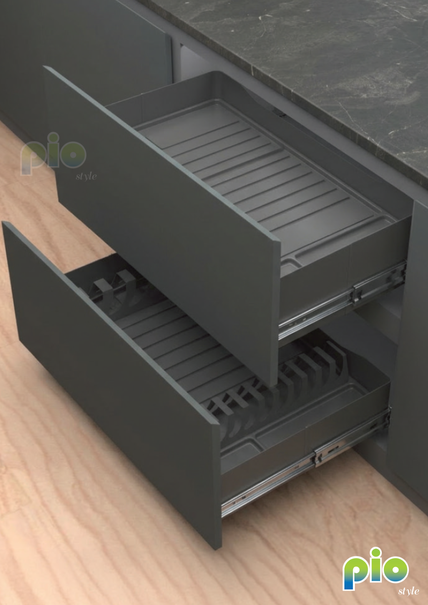 FD1117 2 in 1 Dual-Fit Storage Drawer Set