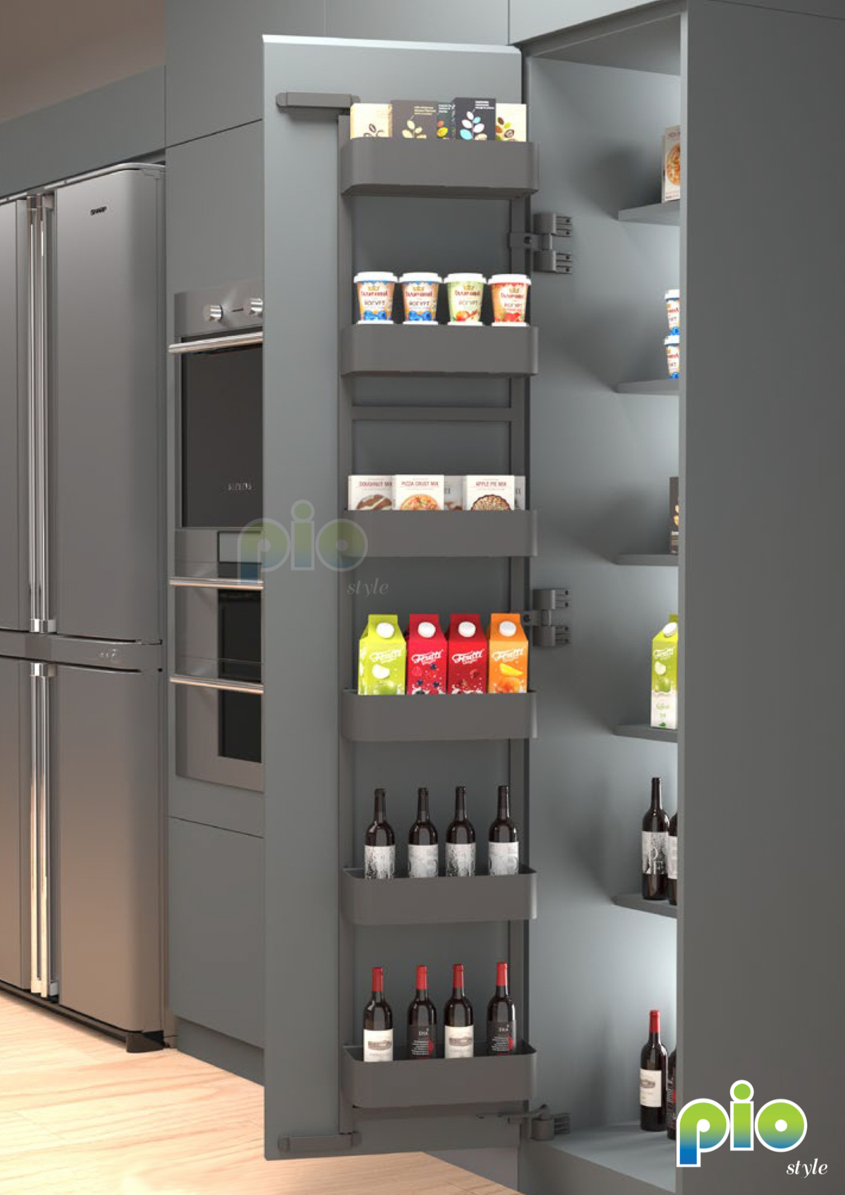 FD1114 Door Mount Tall Larder Storage Basket