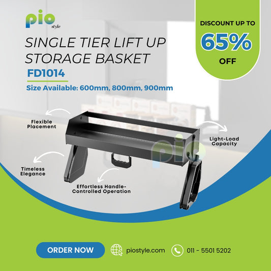 65% SALE Single Tier Lift Up Storage Basket