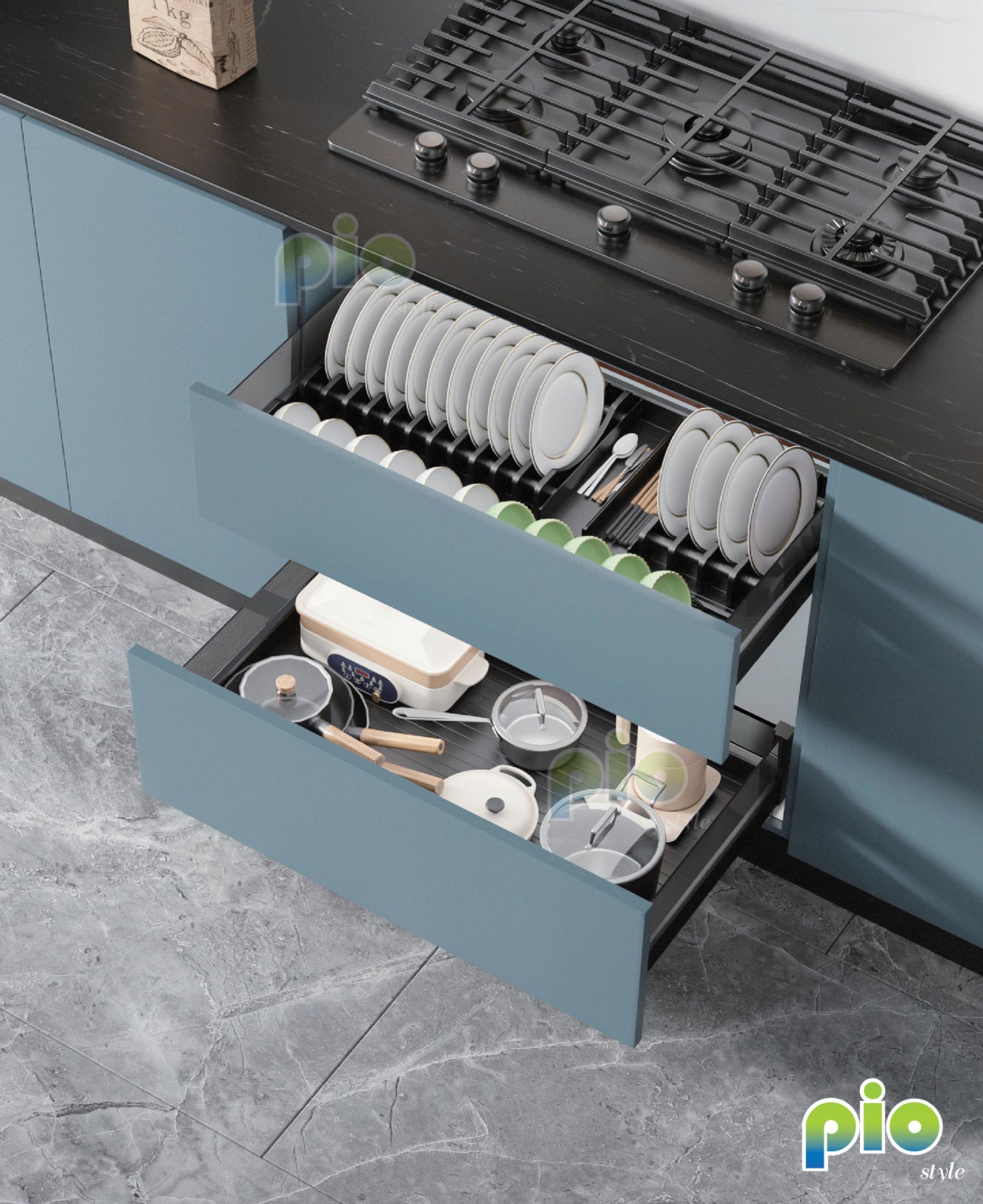 FD8002 Kitchen Tableware Storage Drawer Set