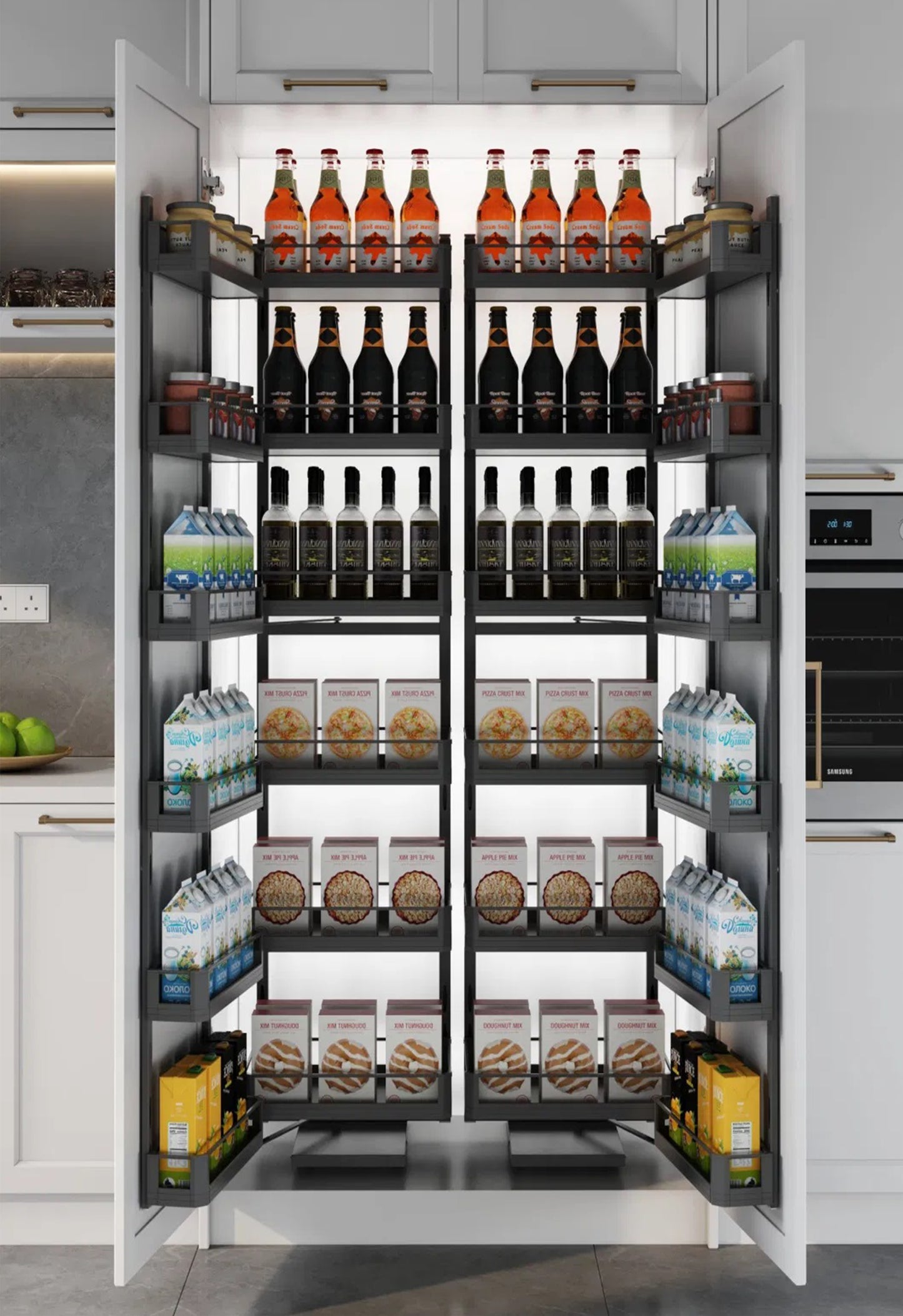 FD8010 Aluminium Tall Larder Storage Cabinet