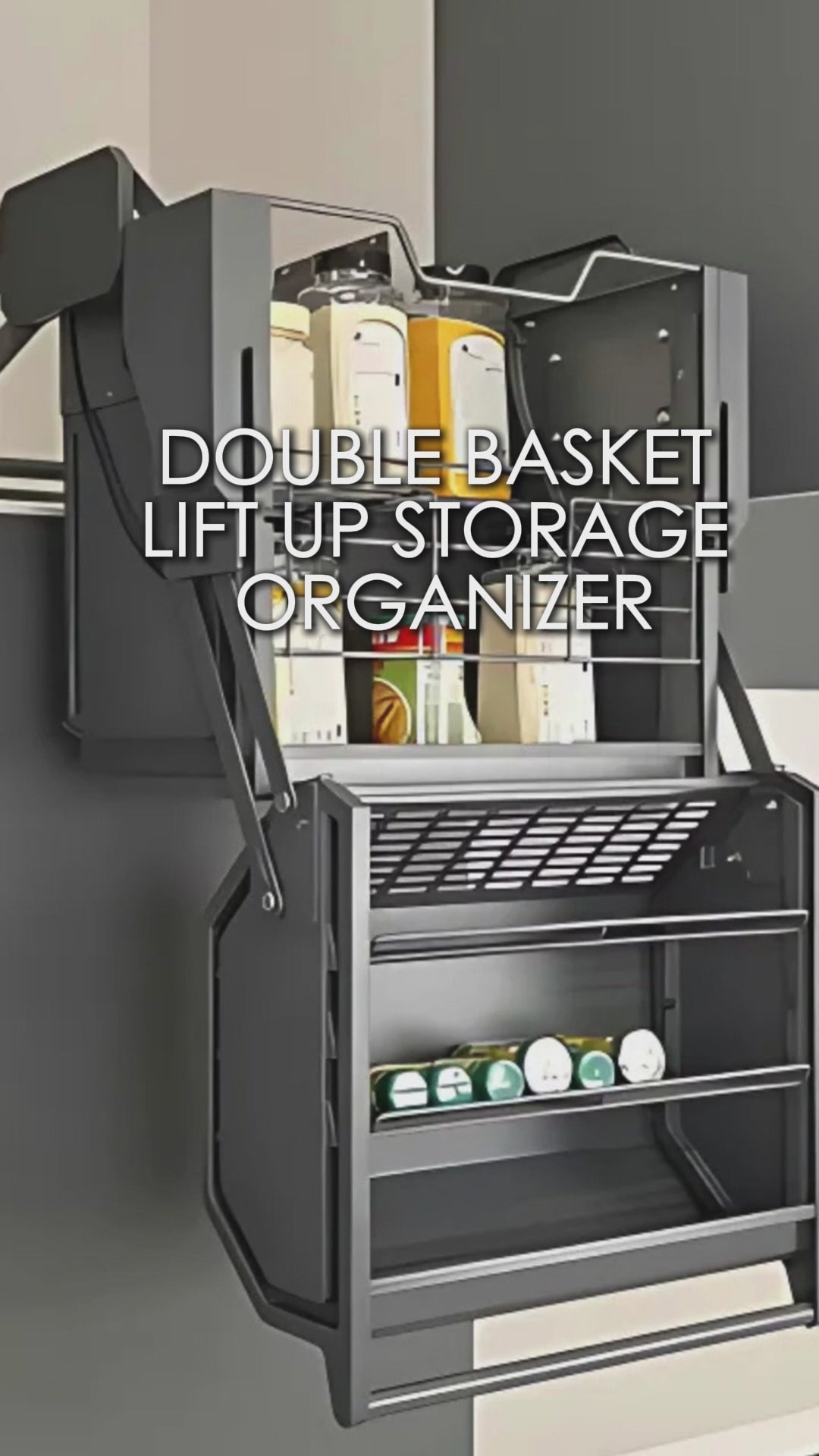 FD8012 Double Basket Lift-Up Storage Organizer – Pio Style