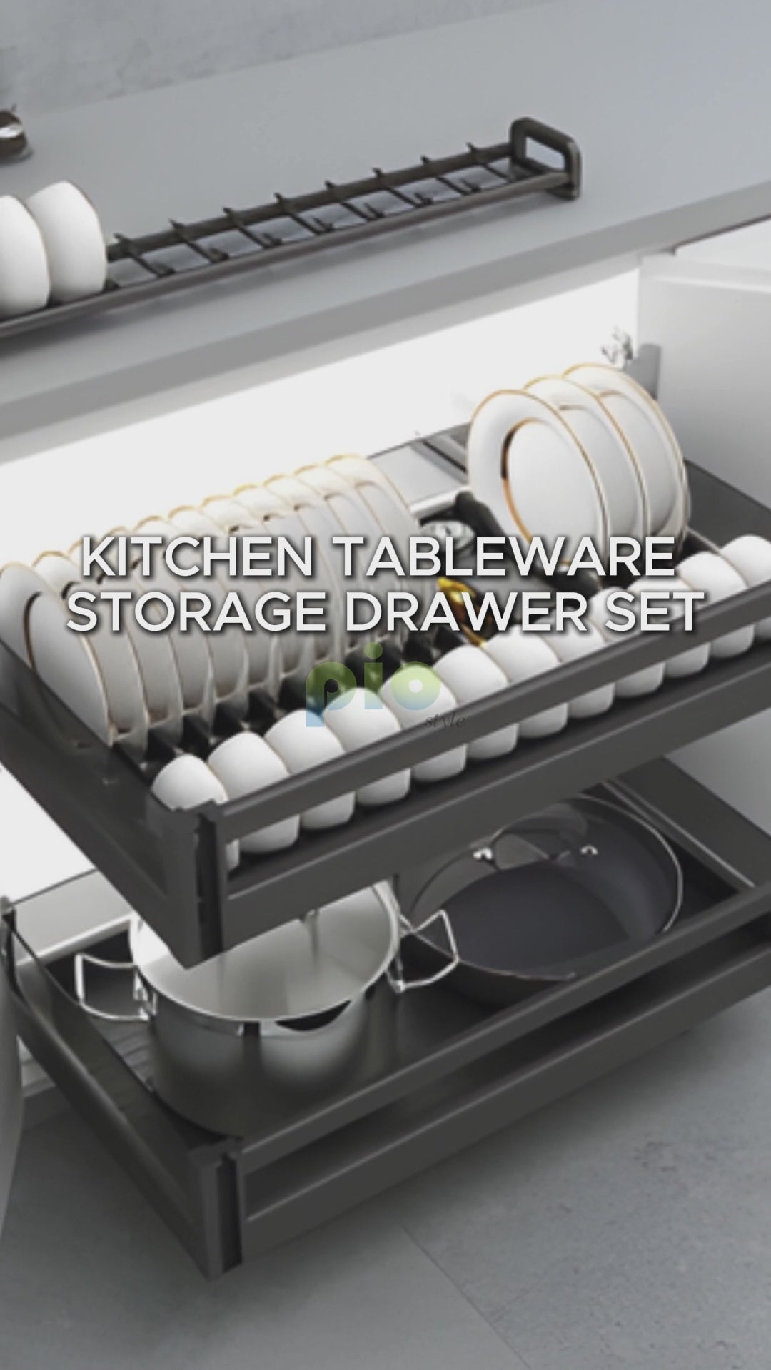 FD8002 Kitchen Tableware Storage Drawer Set – Pio Style