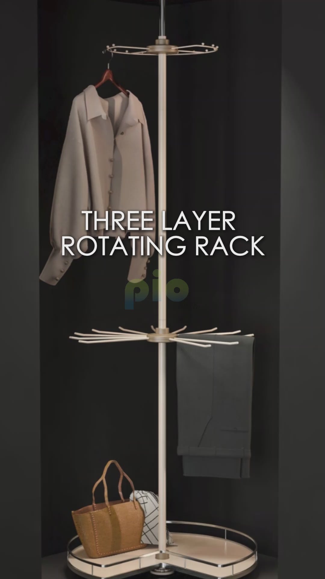 FE9010 Three Layer Rotating Rack – Pio Style