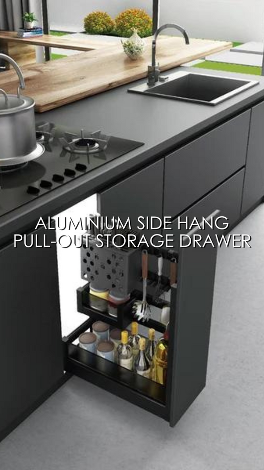 FD9040 Aluminium Side Hang Pull-Out Storage Drawer