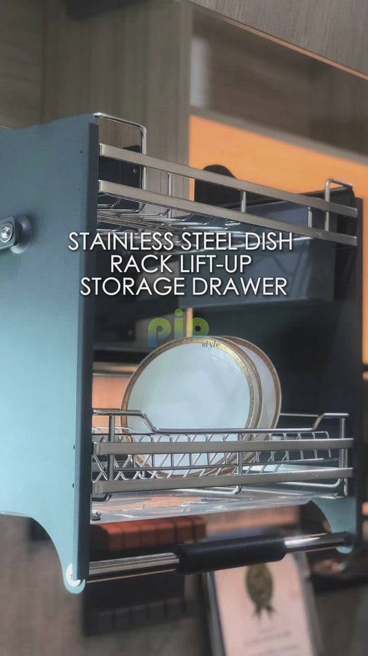 FD9060 Stainless Steel Dish Rack Lift-Up Storage Drawer